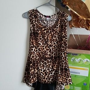 Leopard print peplum top
